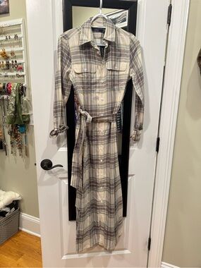 NWT! Ralph Lauren Plaid Maxi Shirt Dress